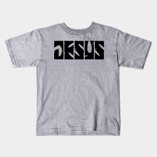 "JESUS" black typography Kids T-Shirt